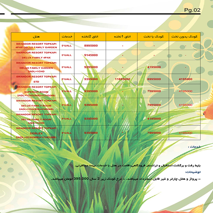 تور آنتاليا / نوروز 99