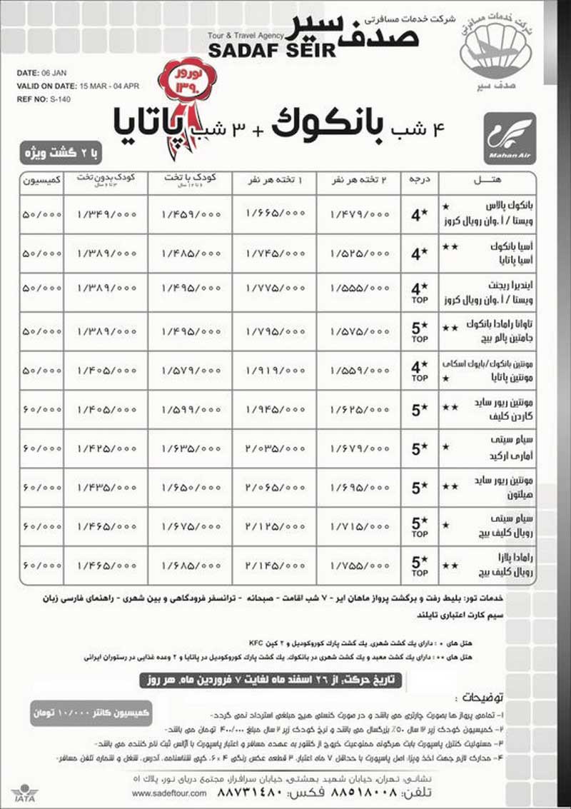 پکيج تورهاي نوروزي پکيج تورهاي نوروزي