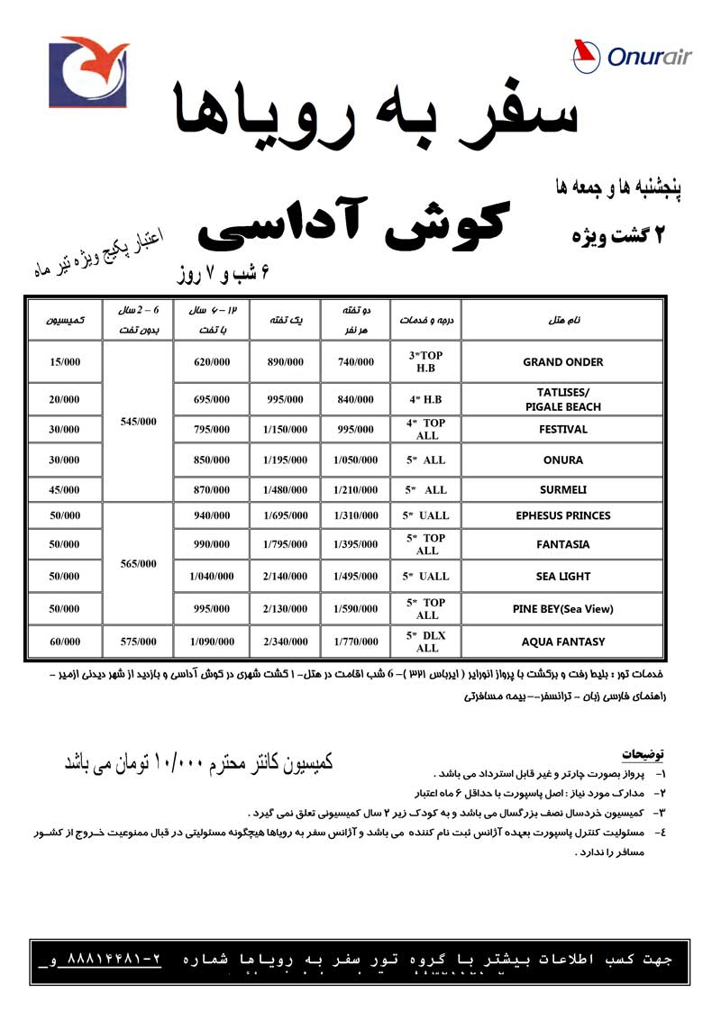 پکيج هاي ترکيه