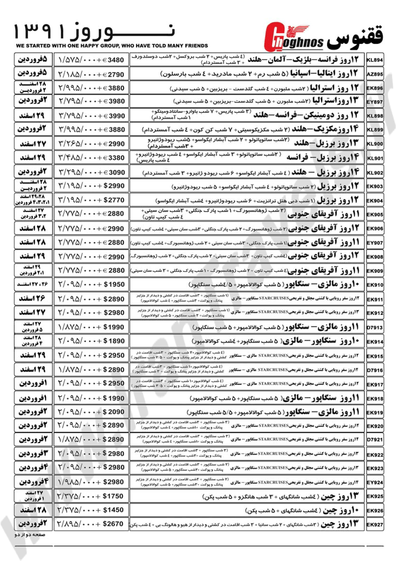 سري تورهاي نوروزي