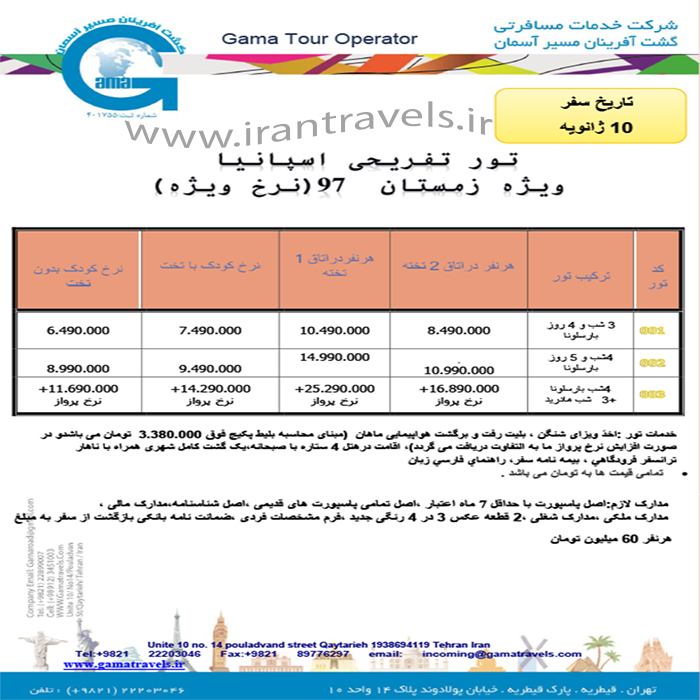 تور اسپانيا/پاييز 97