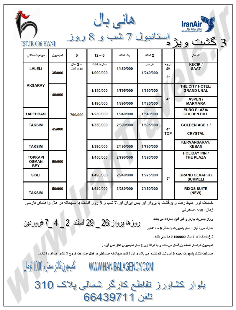 تورهاي نوروزي ترکيه