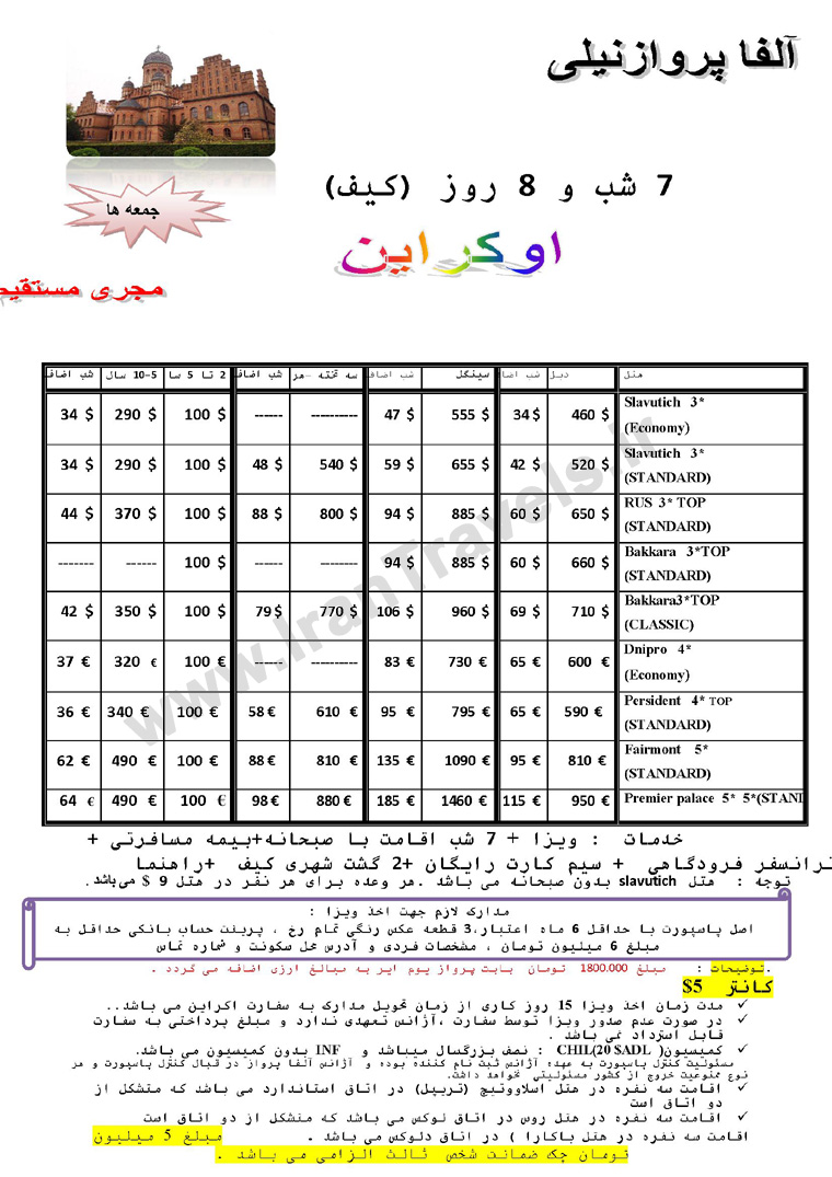 تورهاي تابستاني اروپا