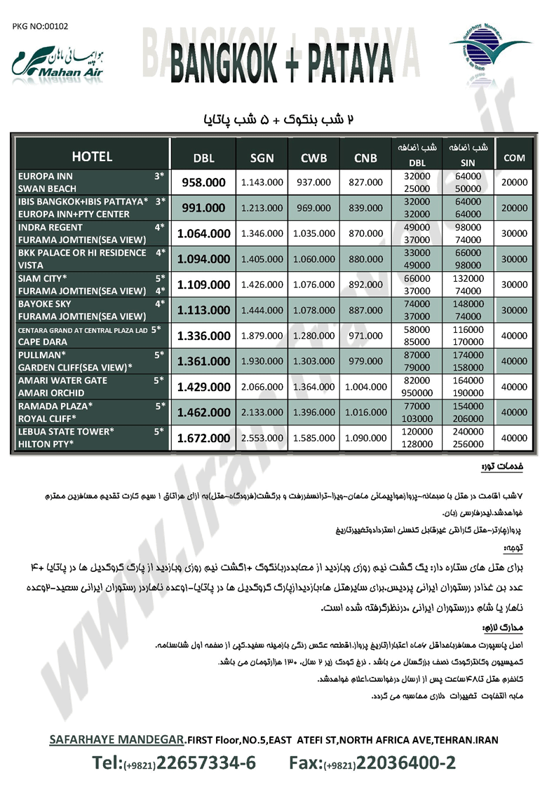 تورهاي تايلند