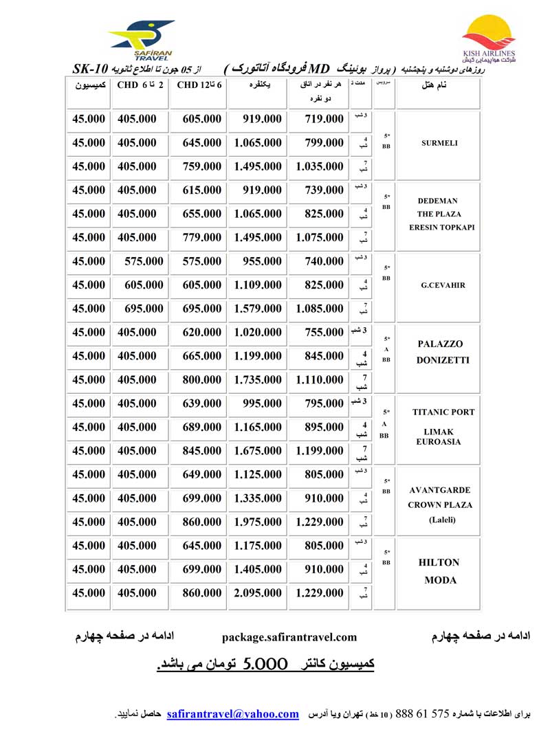 پکيج هاي ويژه تابستان(سري ششم)