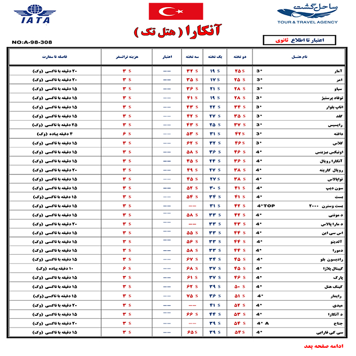 تور آنکارا /تابستان98