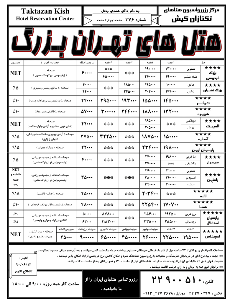 هتلهاي تهران