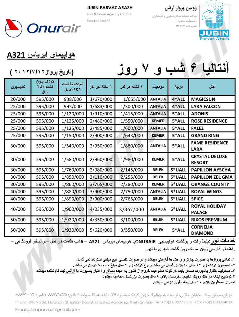 تور آنتاليا