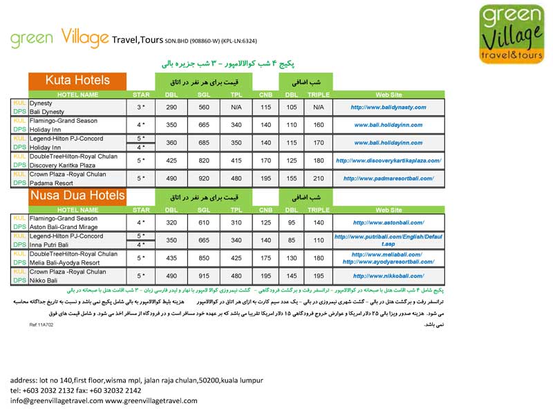 پکيج 7 شب کوالالامپور