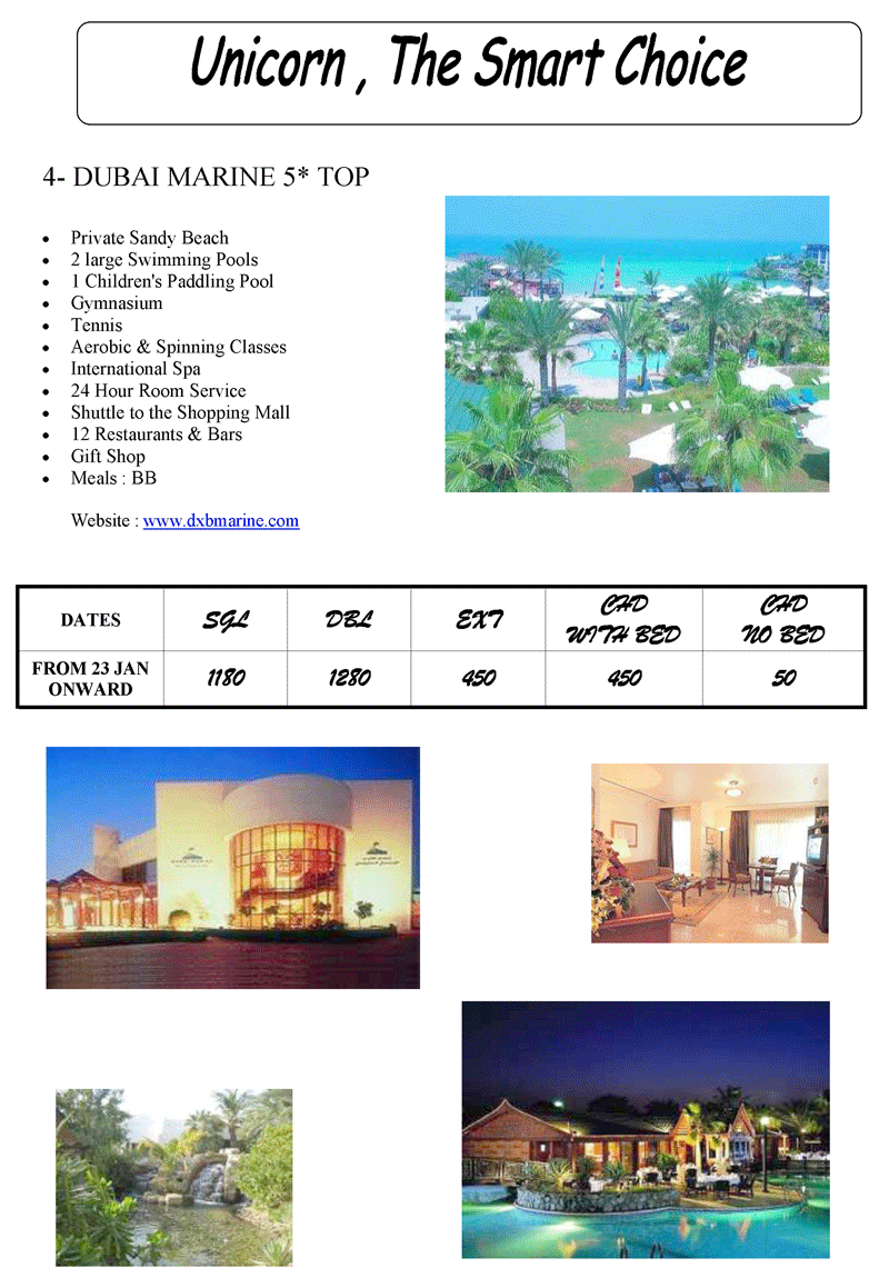 BEACH HOTEL PACKAGE