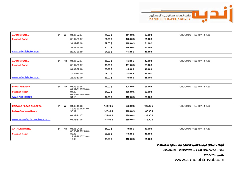 هتلهاي آنتاليا(سري اول)