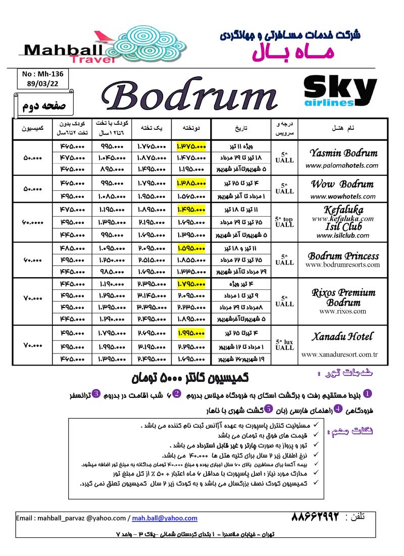 پكيج بدروم براي كل تابستان