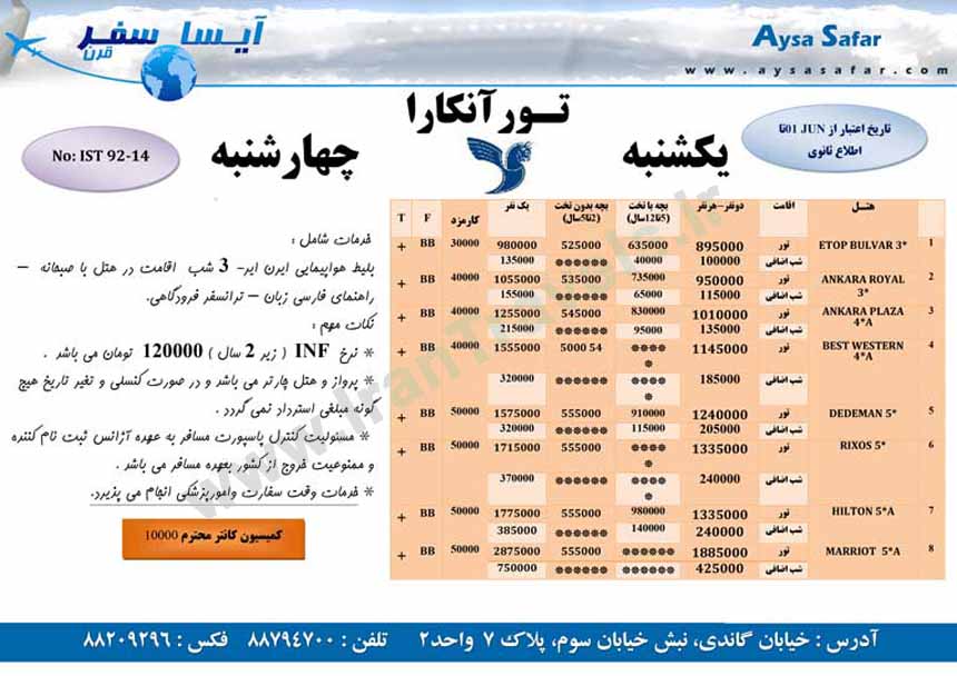 تورهاي ترکيه / تابستان 92