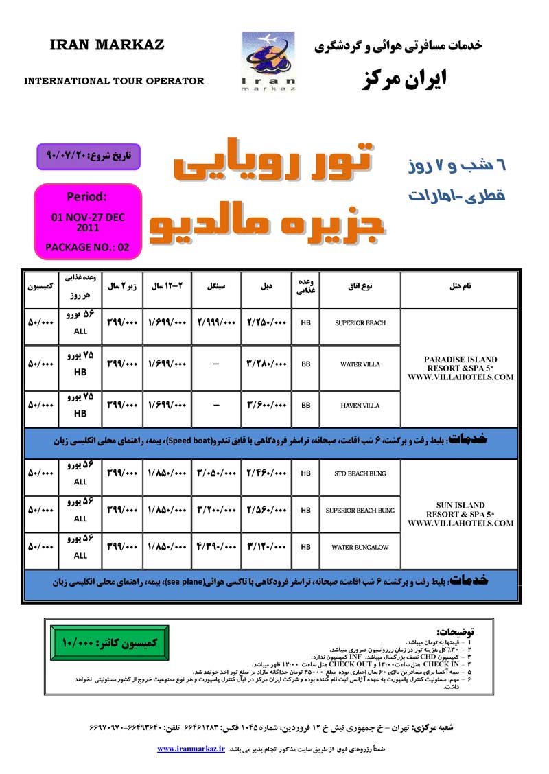 پکيج مالديو