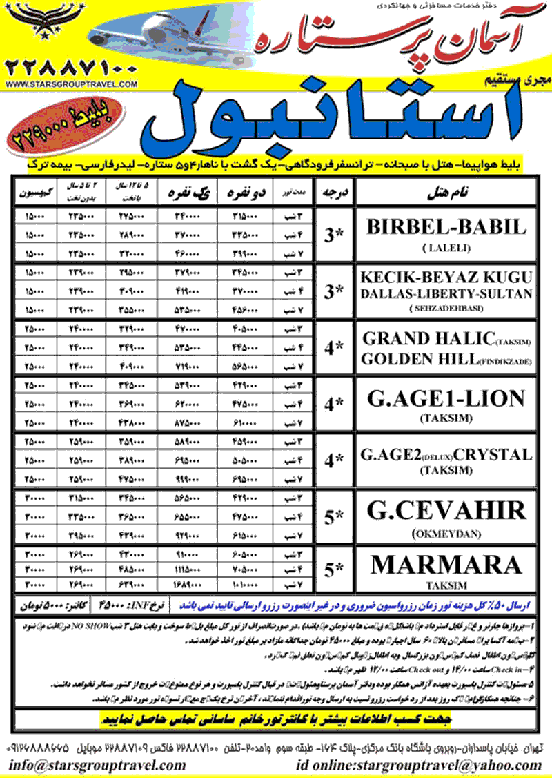 پکيج هاي ترکيه