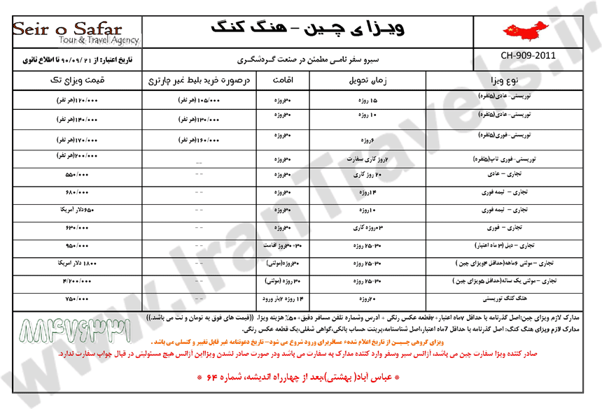 ويزاي چين- هنگ کنگ