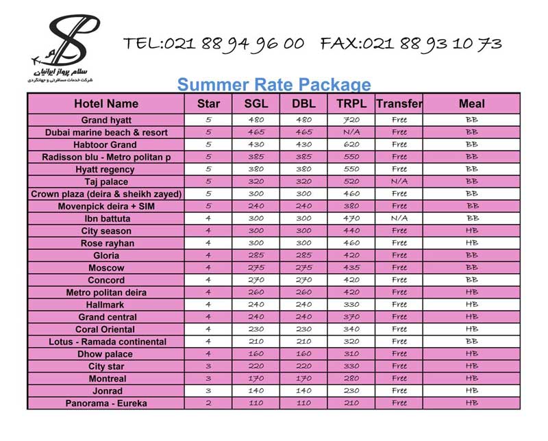 Summer Rate