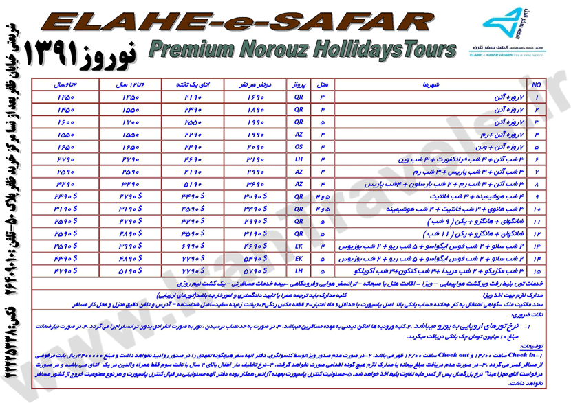 تورهاي نوروزي