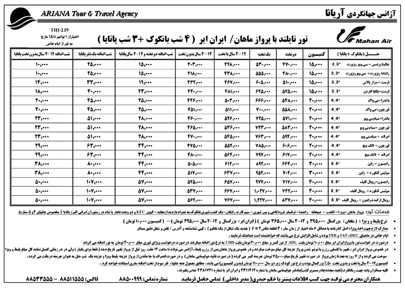 تورهاي تايلند