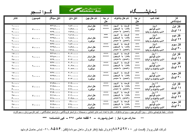 تور نمايشگاه گوانجو