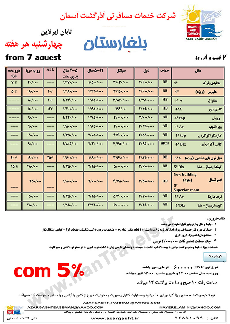 تور بلغارستان / تابستان 92