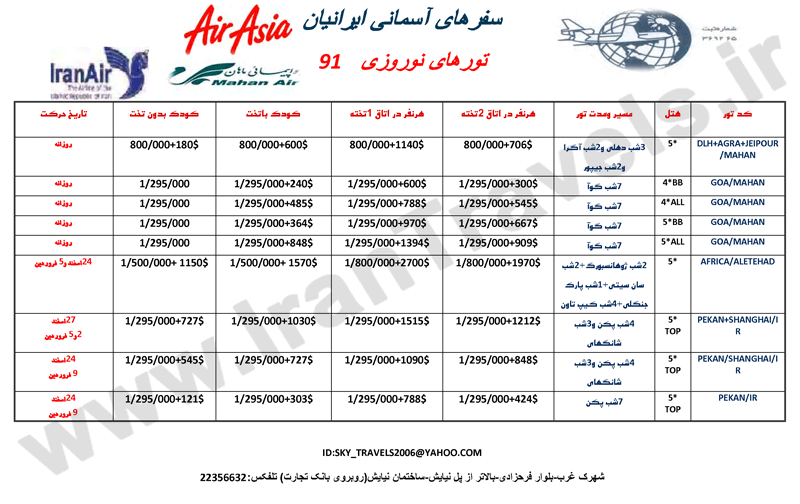 سري تورهاي نوروزي