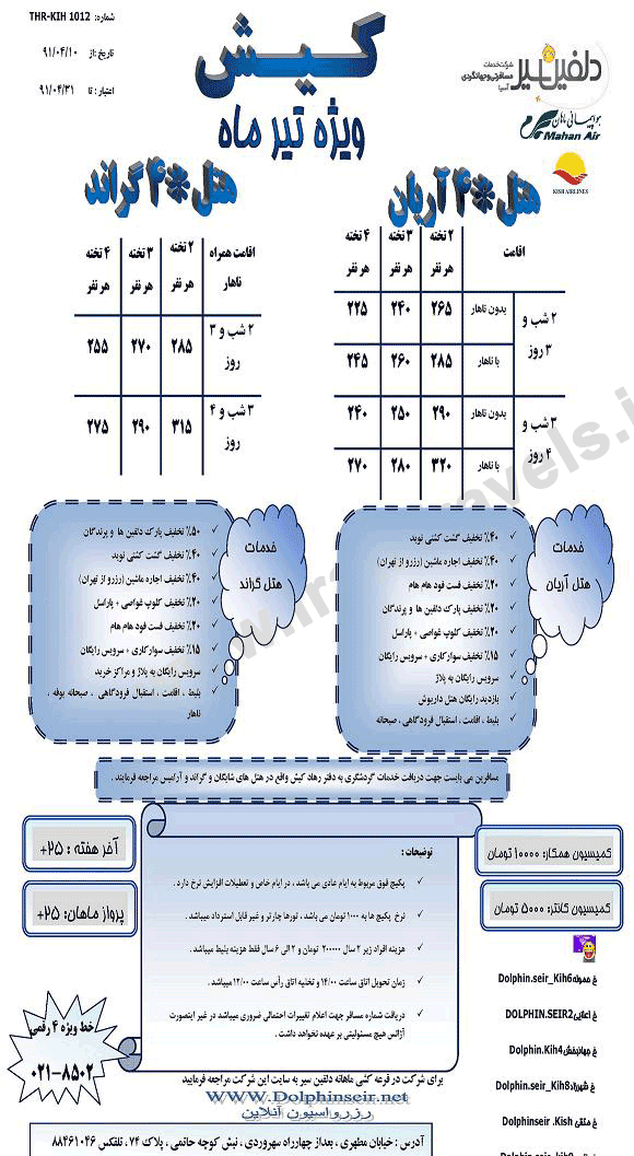 تورهاي کيش 2