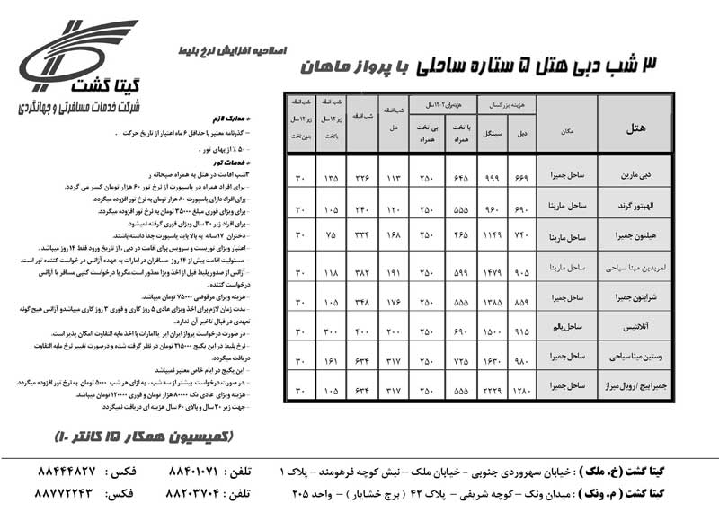 پکيج تورهاي دبي