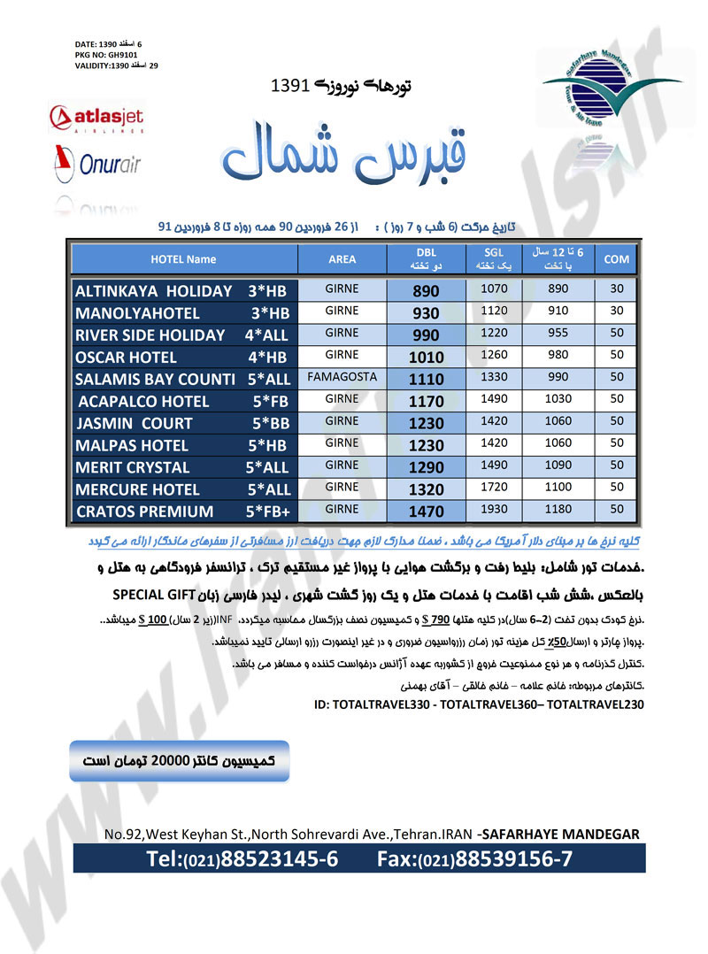 سري تورهاي نوروزي ترکيه