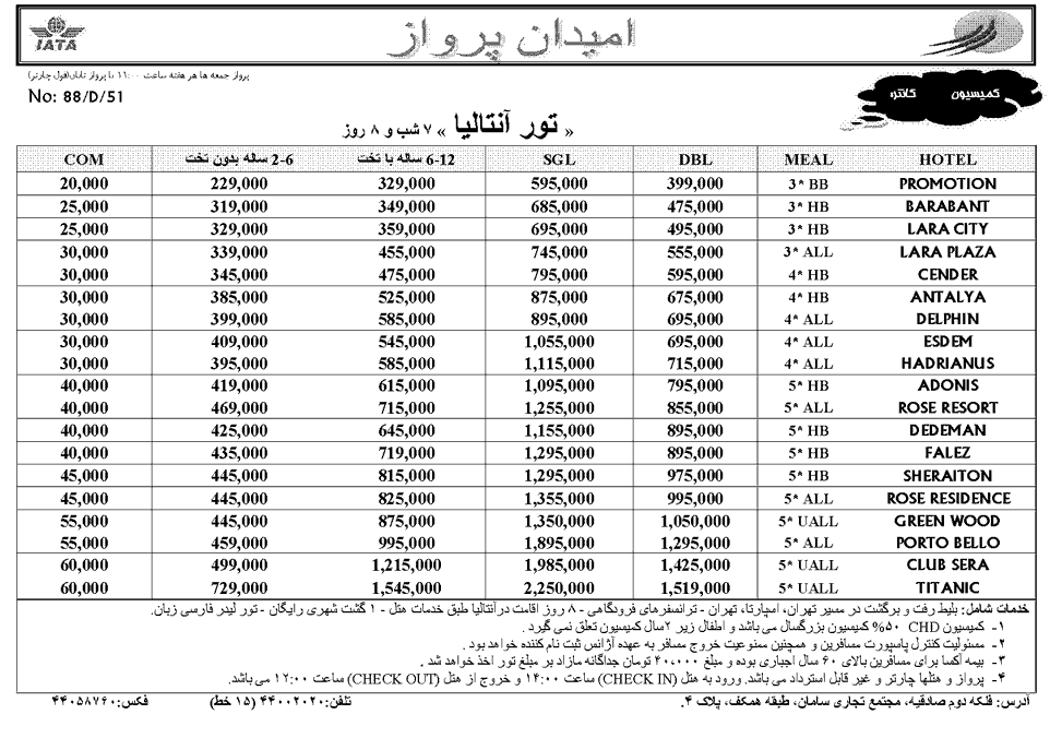 تور آنتاليا