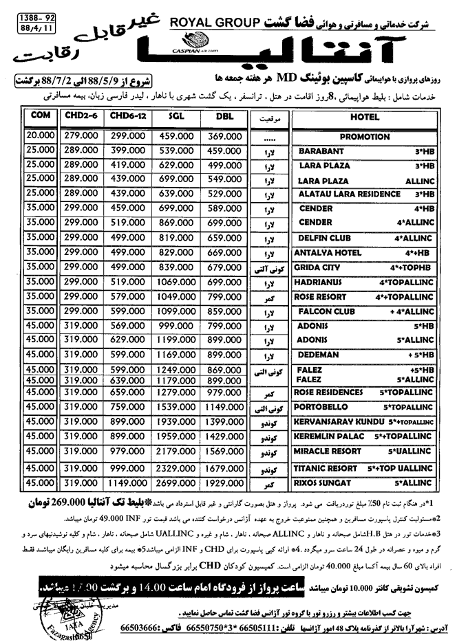 پکيج ترکيه