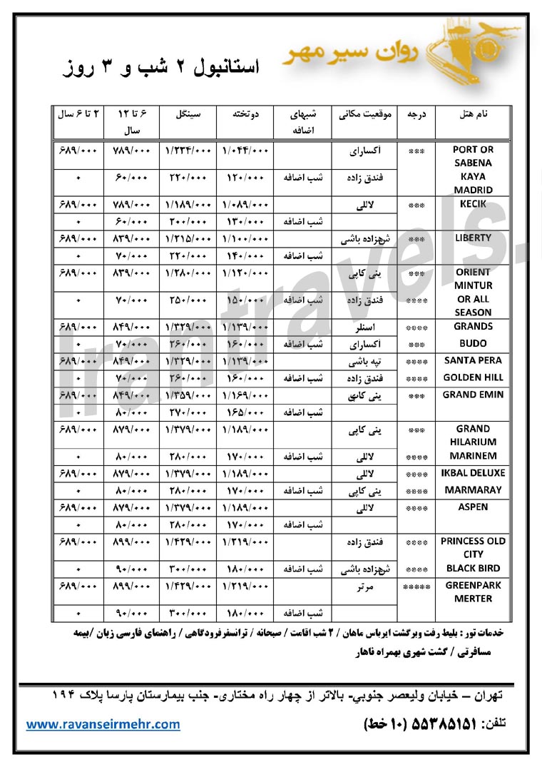 تور ترکيه / ويژه بهار 93