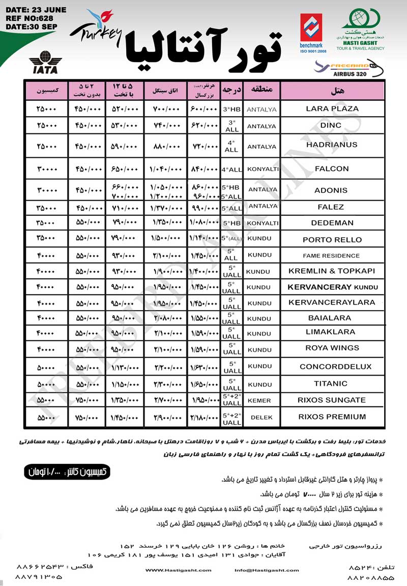 پکيج تورهاي ترکيه