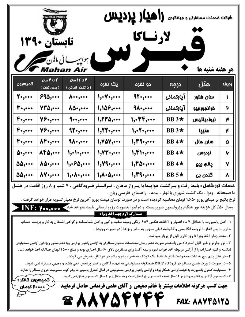 اصلاحيه پکيج قبرس