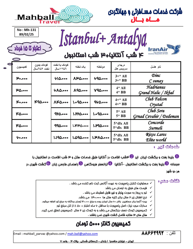 تورهاي ميكس ترکيه