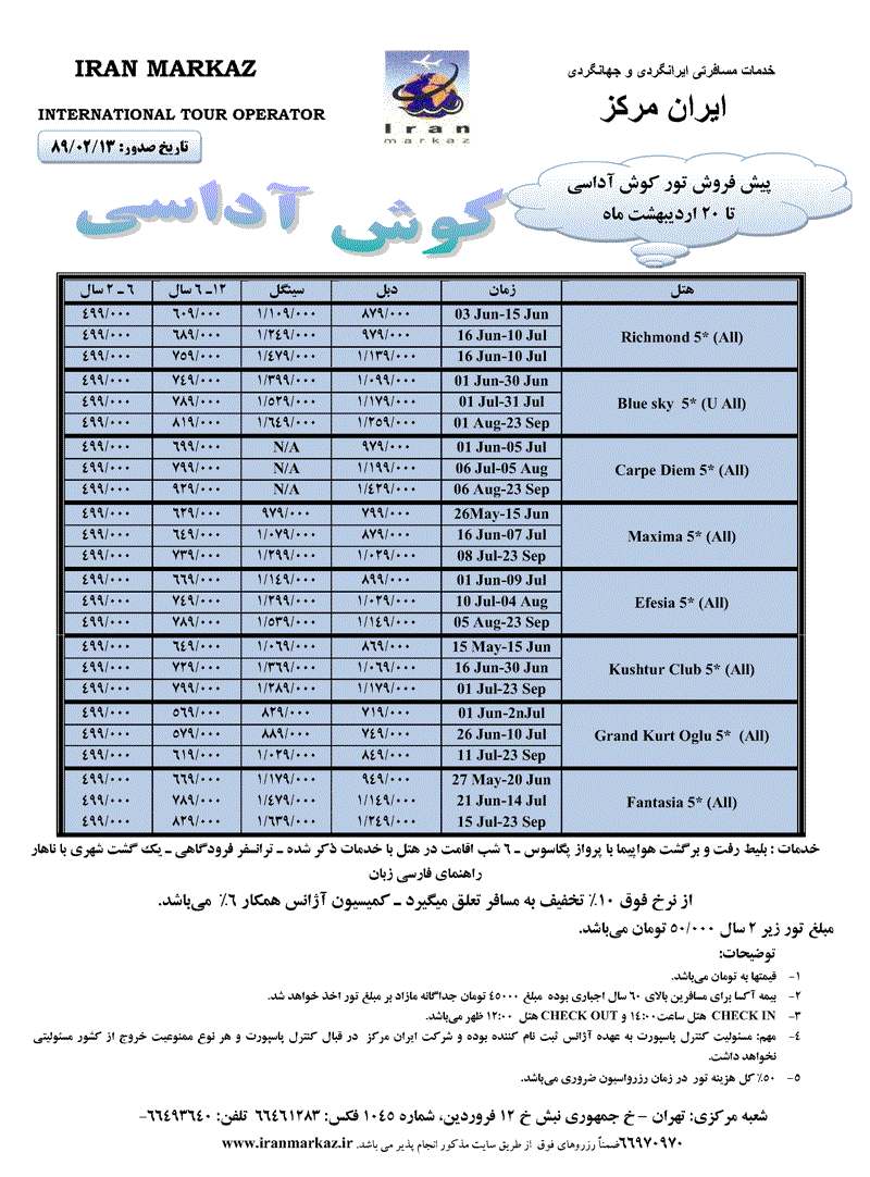 پکيج ترکيه