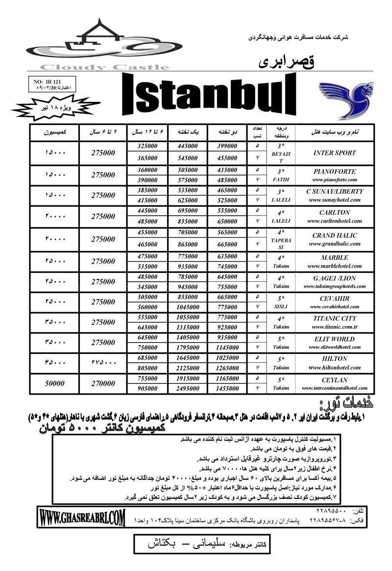 تورهاي ترکيه تورهاي ترکيه