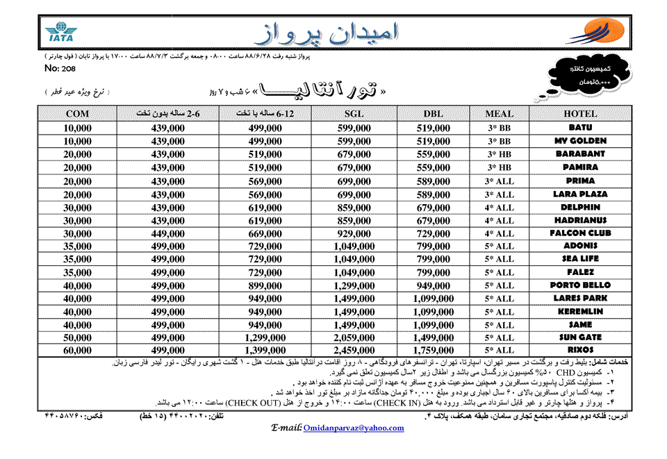 تور آنتاليا