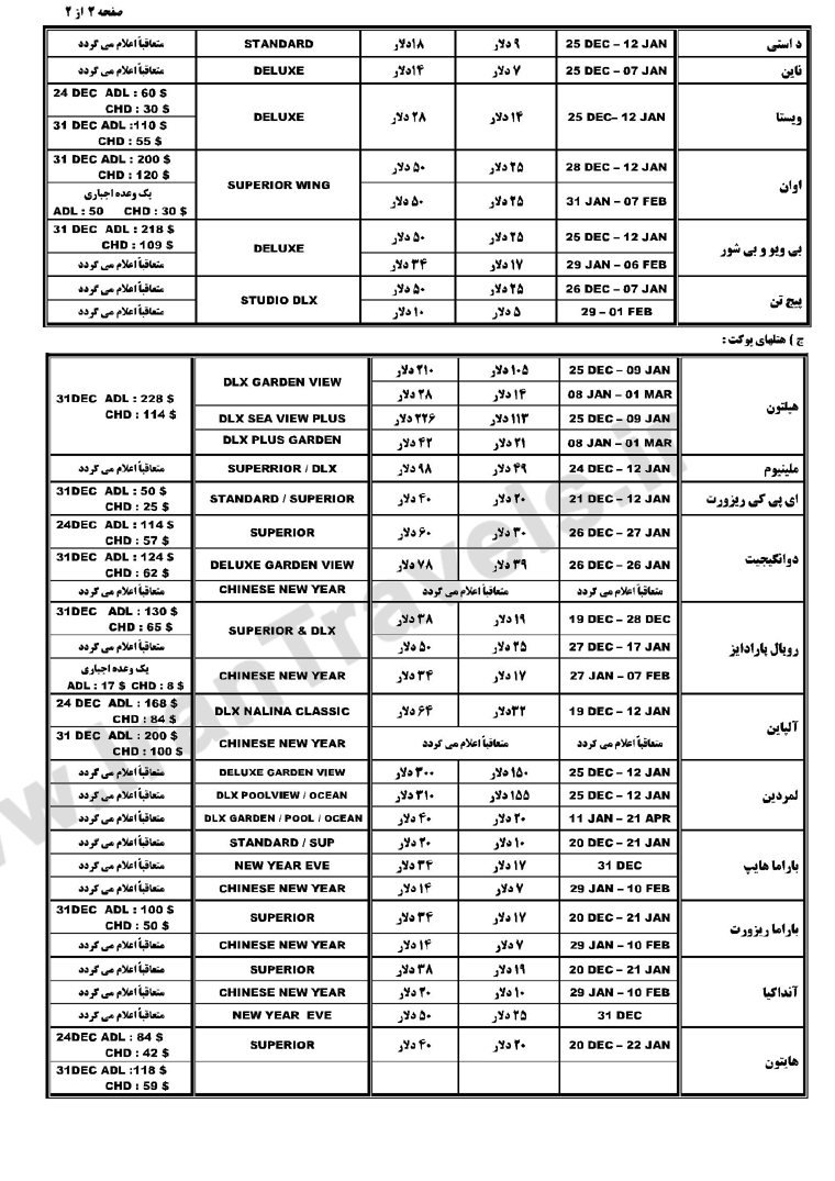 تورهاي  تايلند /  زمستان 92