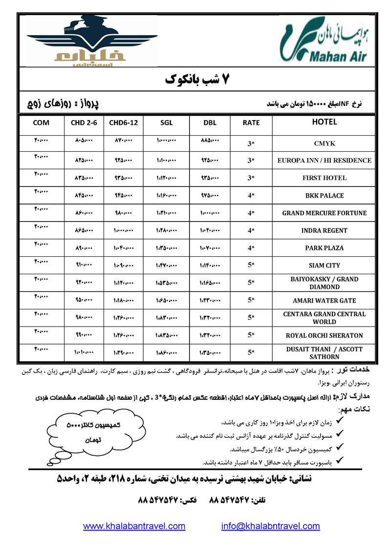 تورهاي تايلند