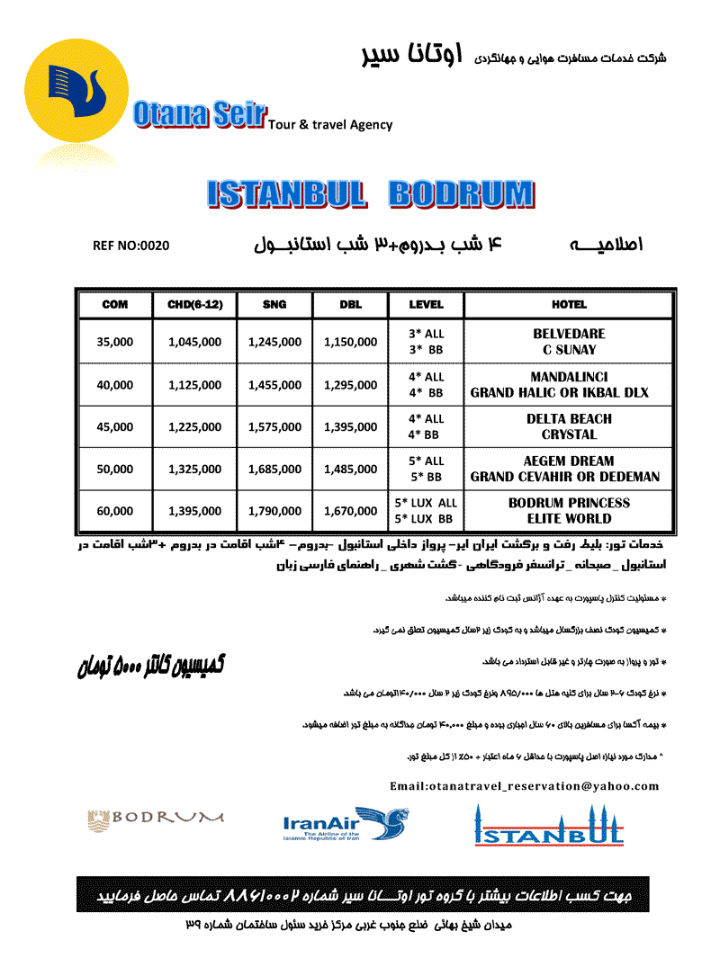 پکيج تورهاي ترکيه