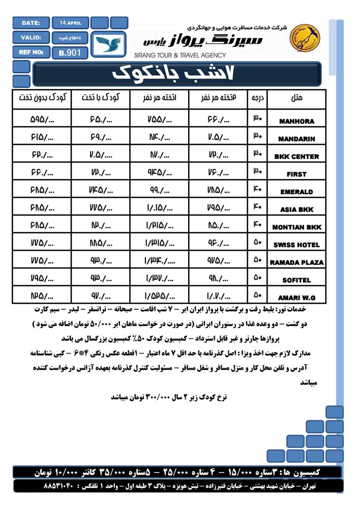 تورهاي بانکوک و پاتايا