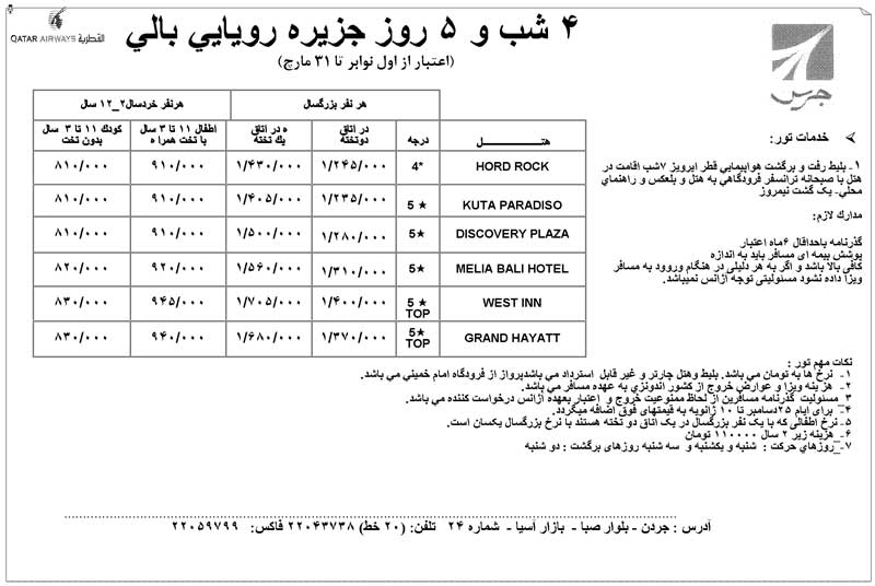 تورهاي بالي