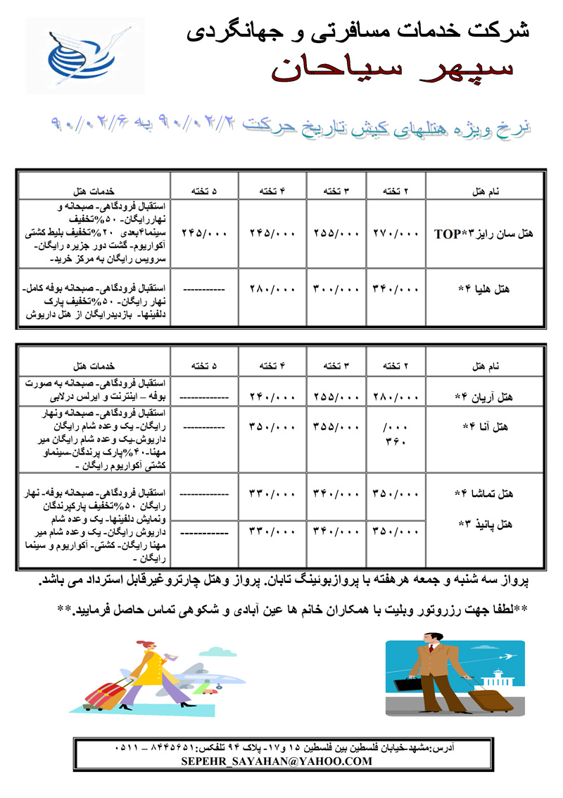 پکيج تور کيش