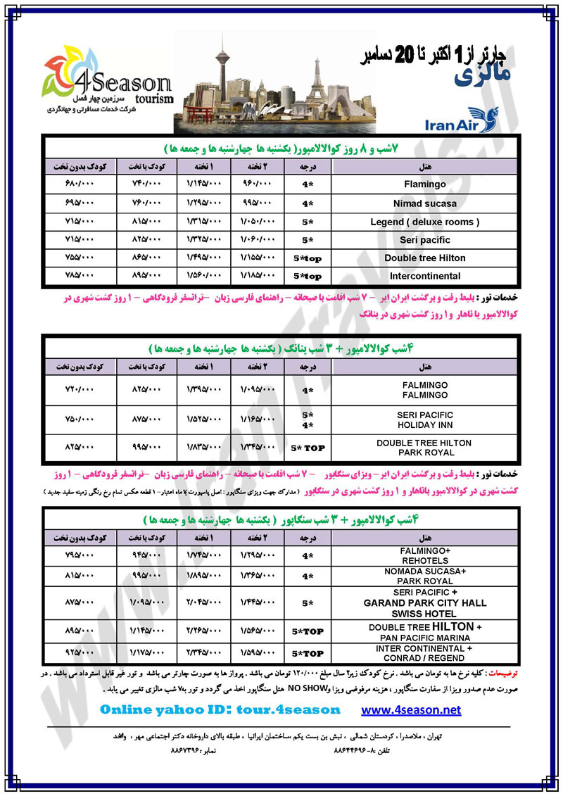 تور مالزي و سنگاپور