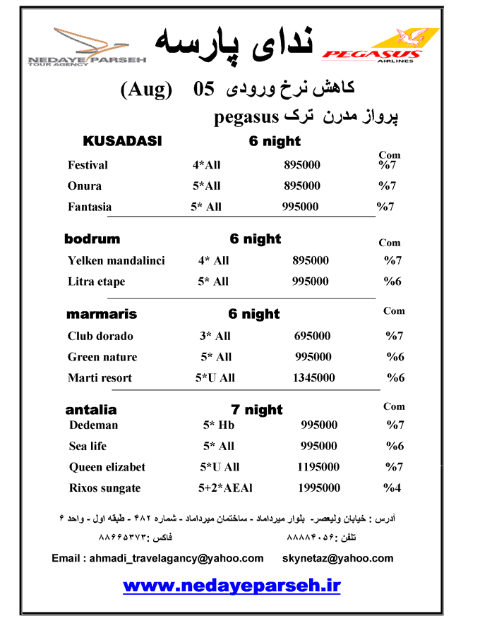 پکيج ترکيه