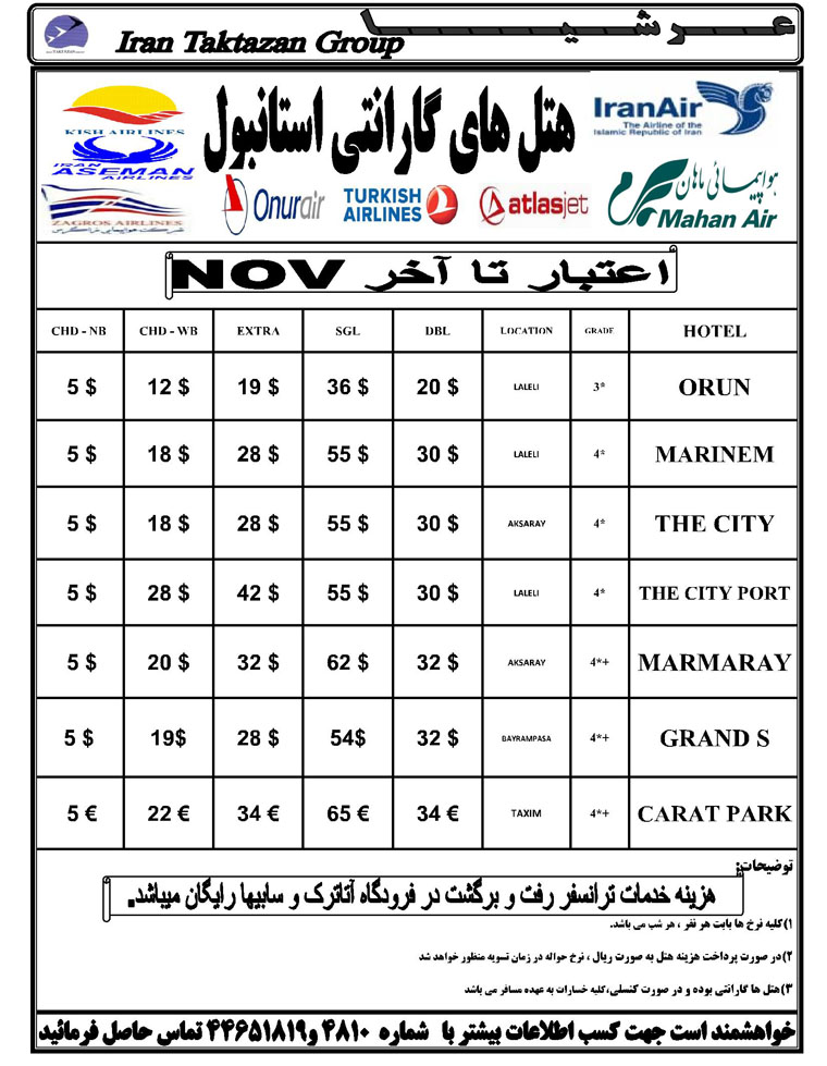 گارانتي هتل هاي استانبول