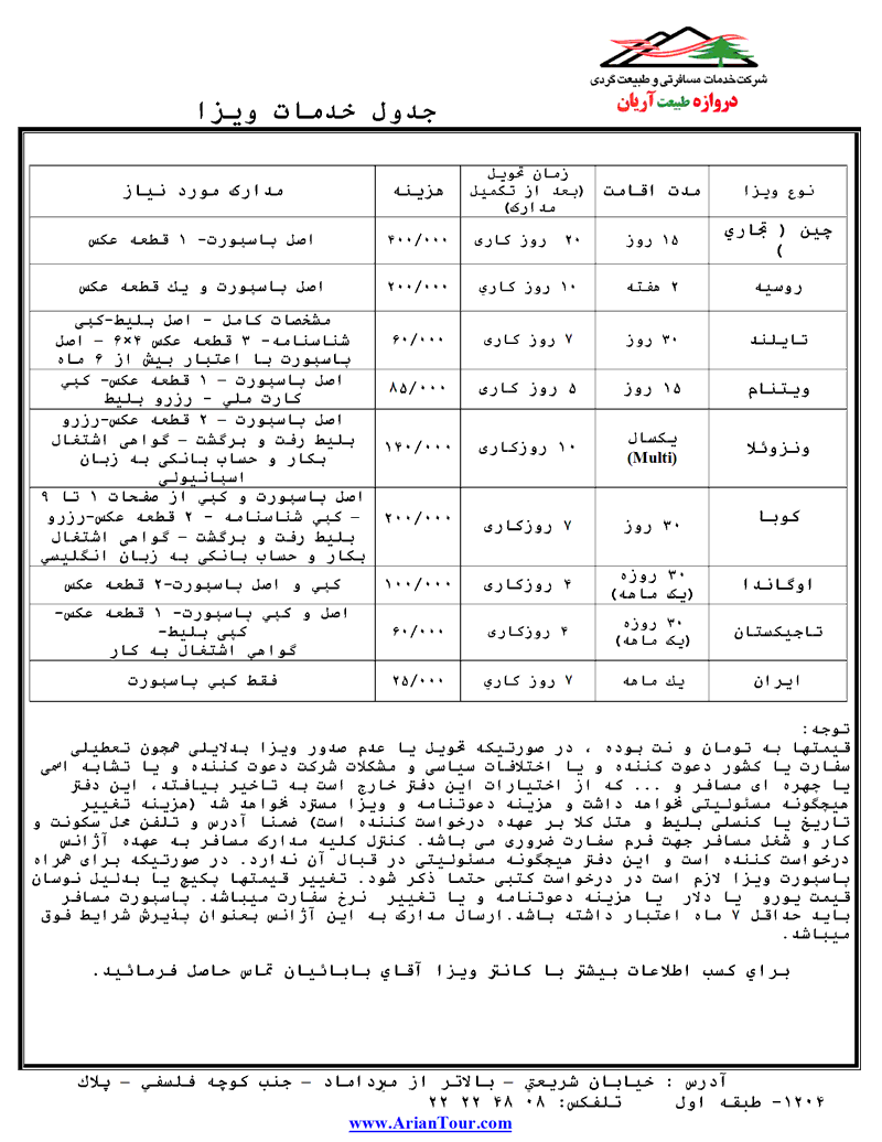 خدمات ويزا