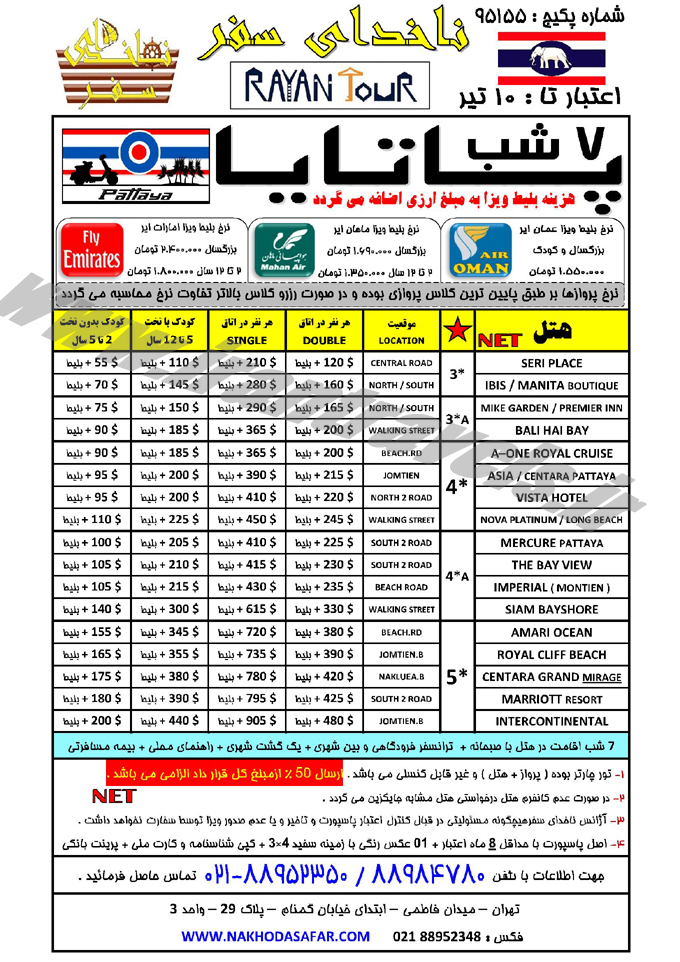 تور بانکوک - پاتايا 