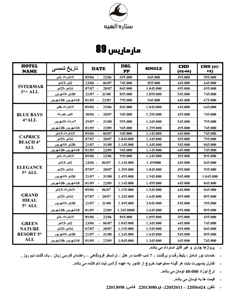 پکيج  تورهاي ترکيه